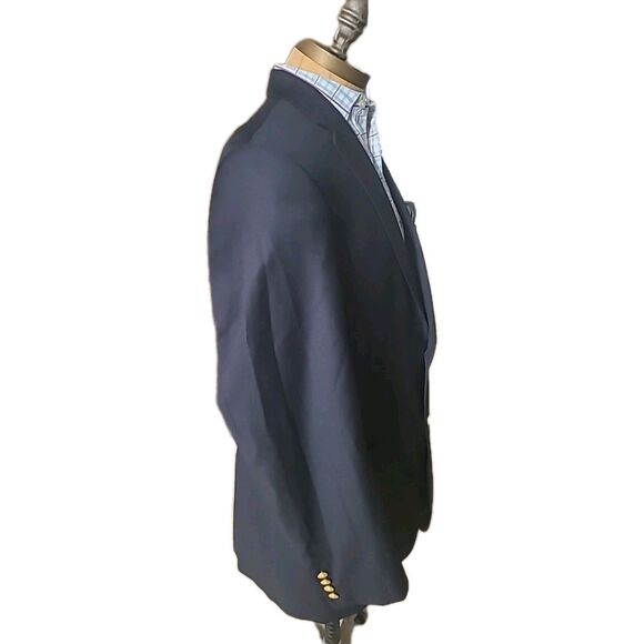 Lauren Ralph Lauren Blazer Mens 42L Dark Blue Gold Metal Buttons Sportscoat - Picture 6 of 16